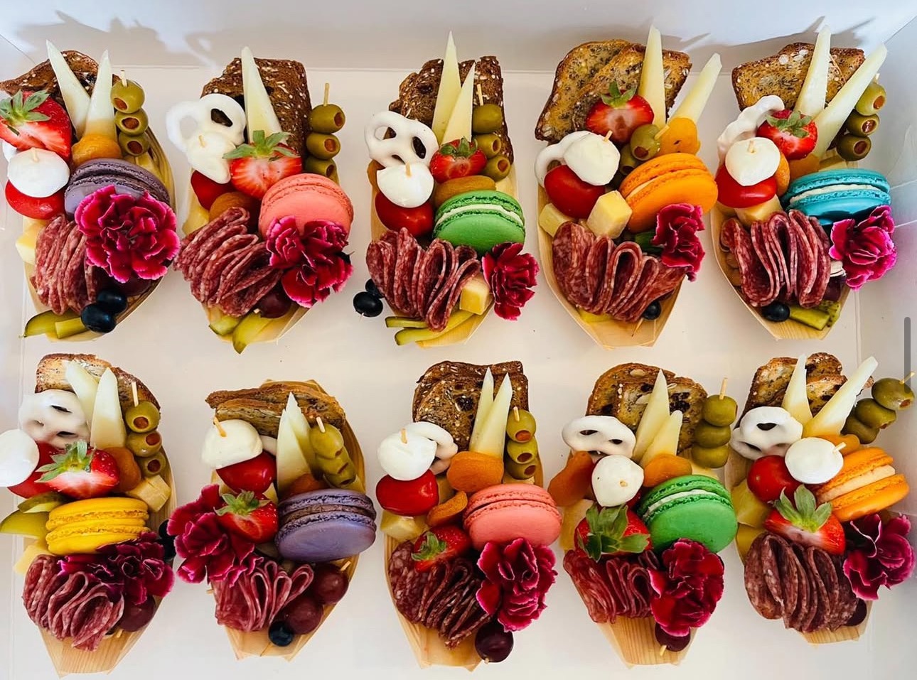 Honeybrie charcuterie boats