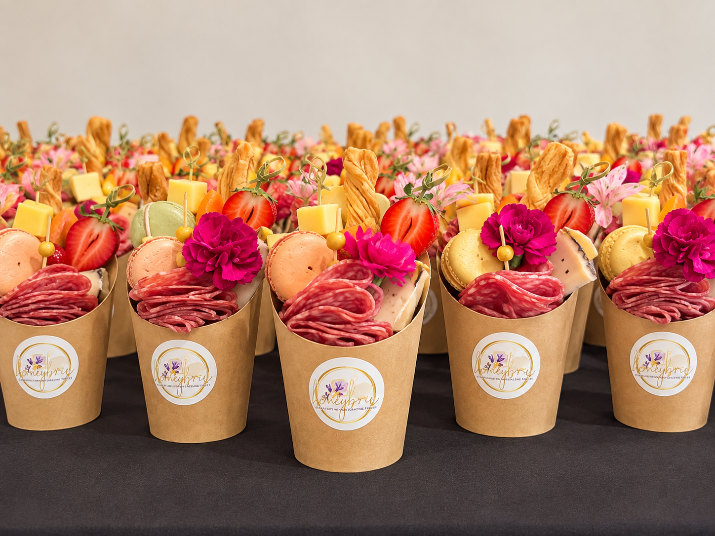 Honeybrie individual charcuterie cup