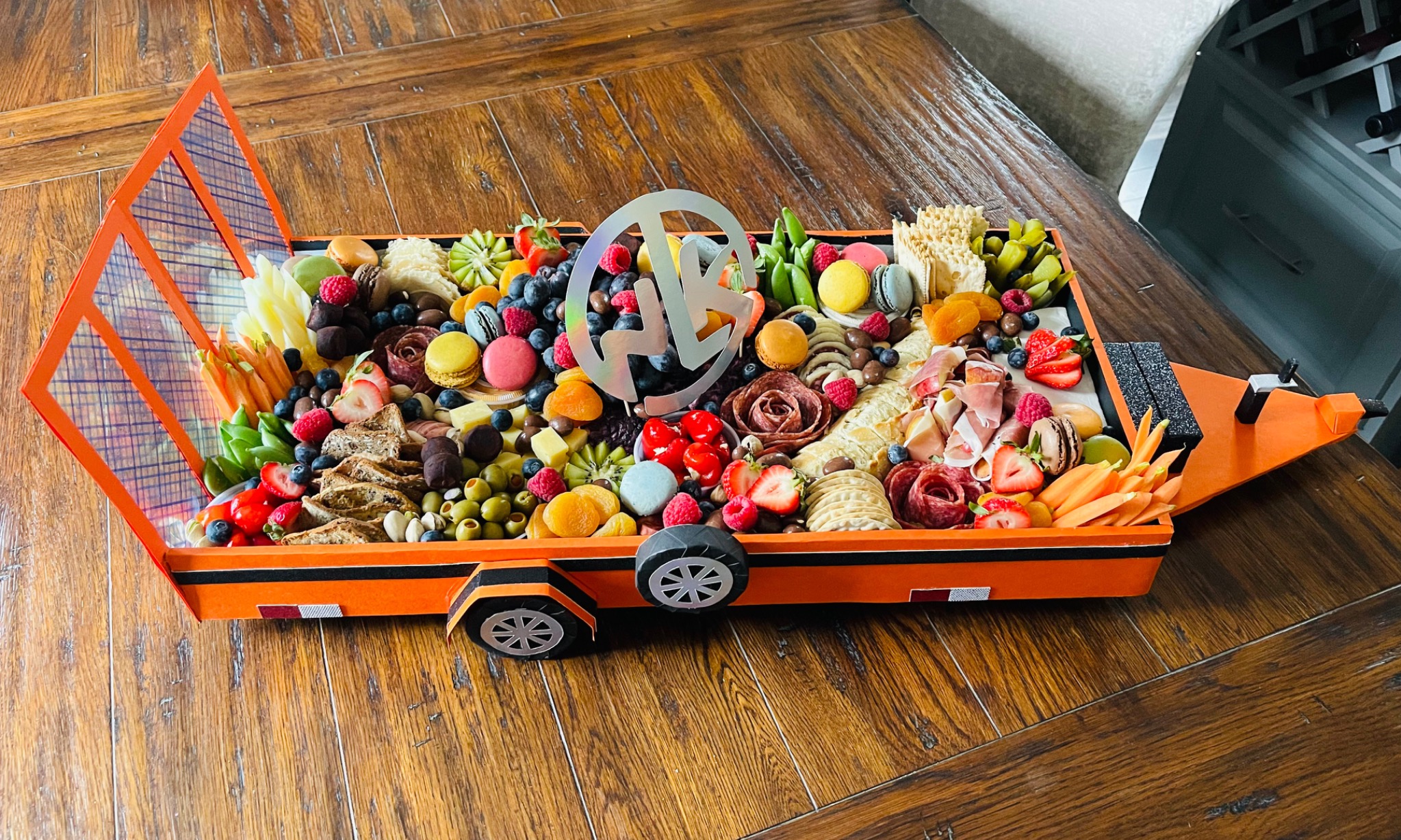 Custom shape charcuterie creation