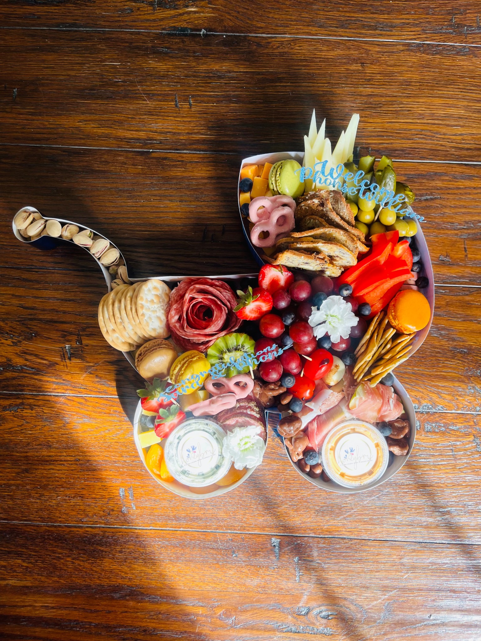 Custom star-shaped charcuterie creation